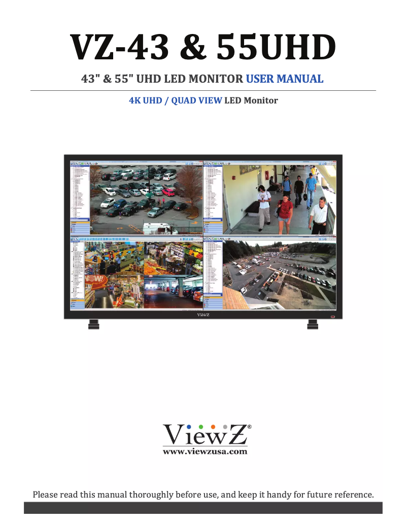 Page 1 de la notice Manuel utilisateur ViewZ VZ-43UHD