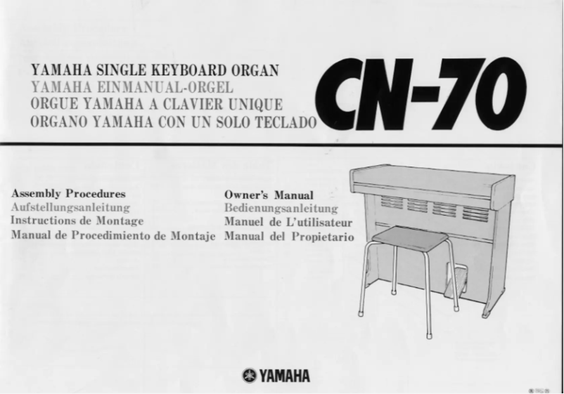 Page 1 de la notice Manuel utilisateur Yamaha Clavinova CN-70
