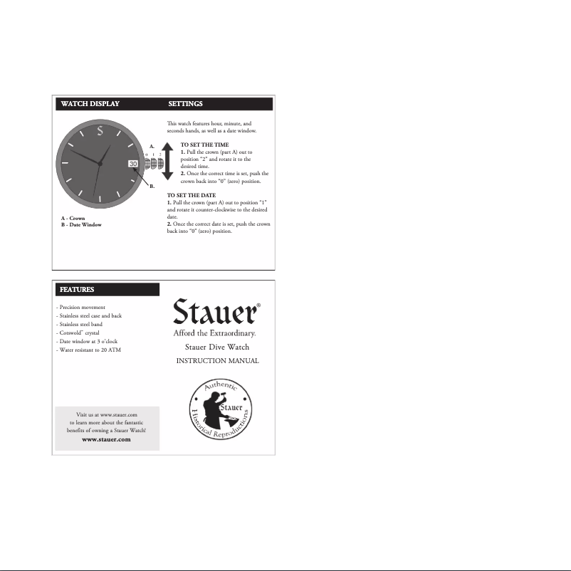 Page 1 de la notice Manuel utilisateur Stauer 35779