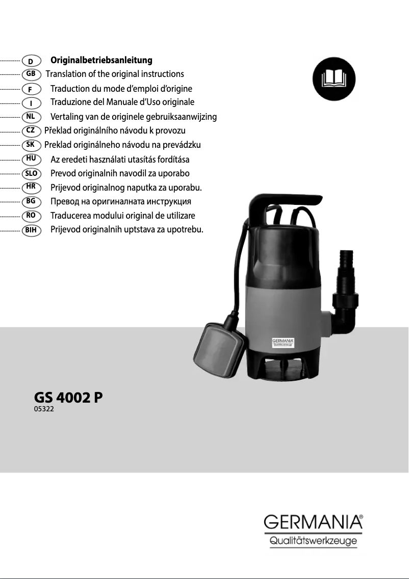 Image de la première page du manuel de l'appareil GS 4002 P