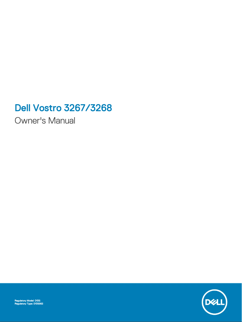 Image de la première page du manuel de l'appareil Vostro 3267