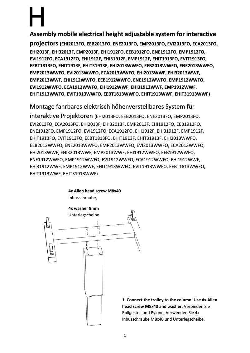 Imagen de la primera página del manual del dispositivo EHIT1913FO