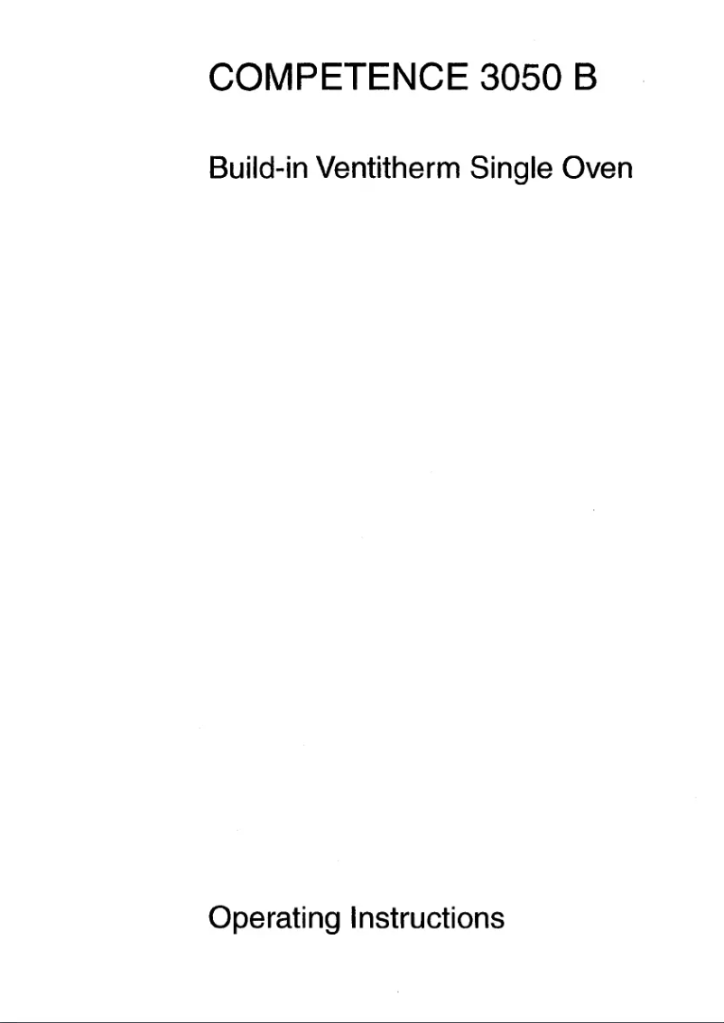 Page 1 de la notice Manuel utilisateur AEG Competence 3050B D