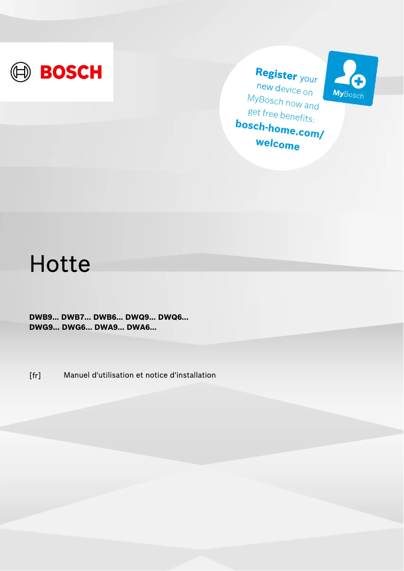 Page 1 de la notice Manuel utilisateur Bosch DWB67FM50