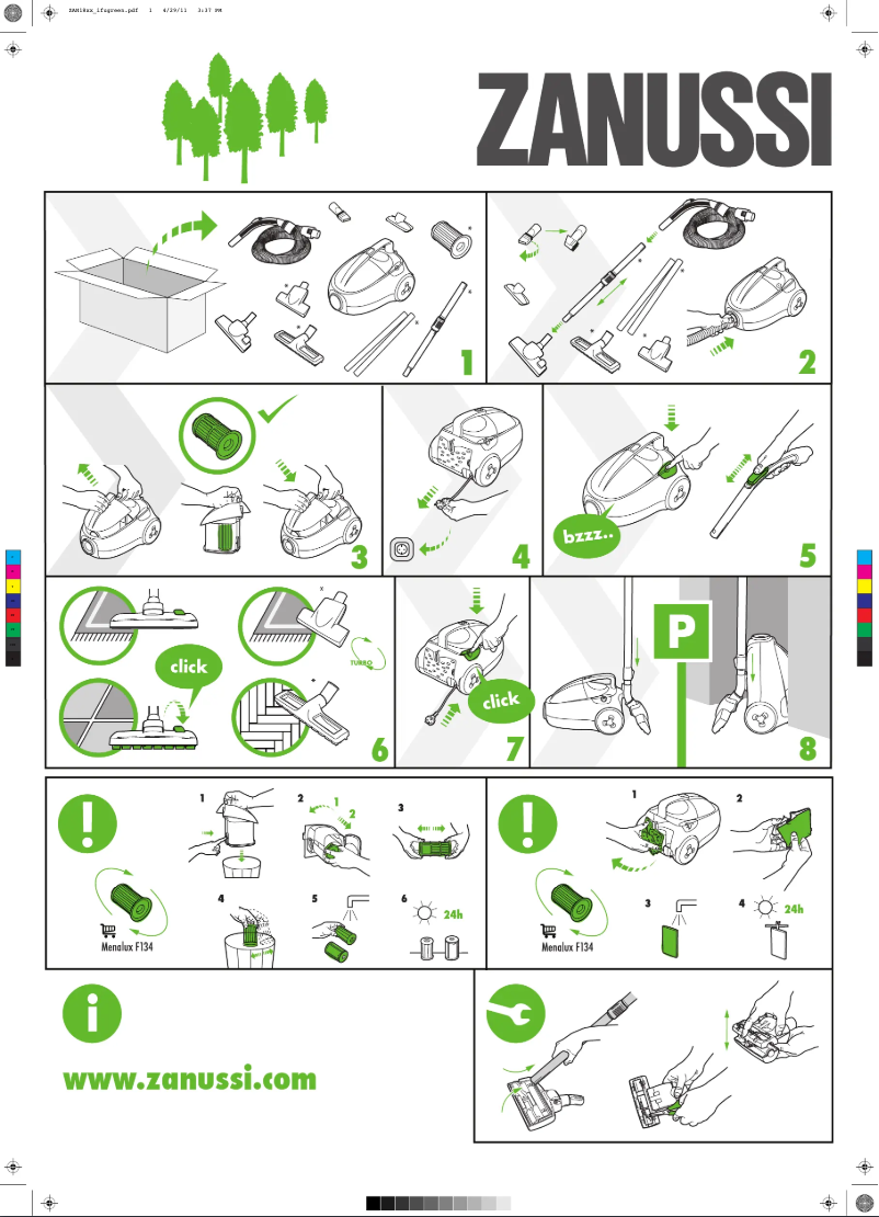 Page 1 de la notice Manuel utilisateur Zanussi ZAN1820