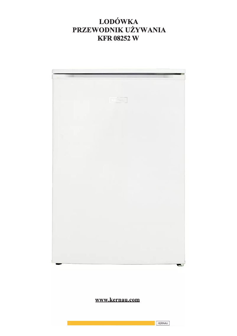 Page 1 de la notice Manuel utilisateur Kernau KFR 08252 W