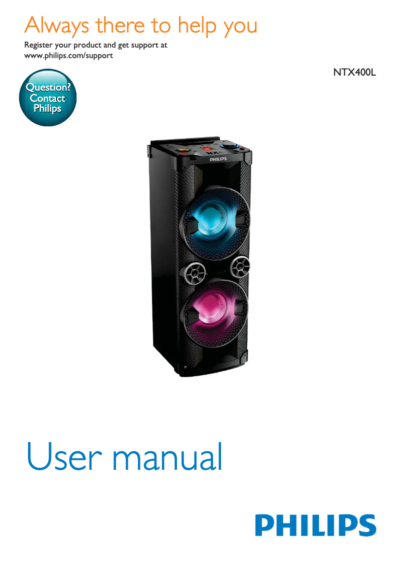 Page n°1 - Manuel utilisateur Philips NTX400L