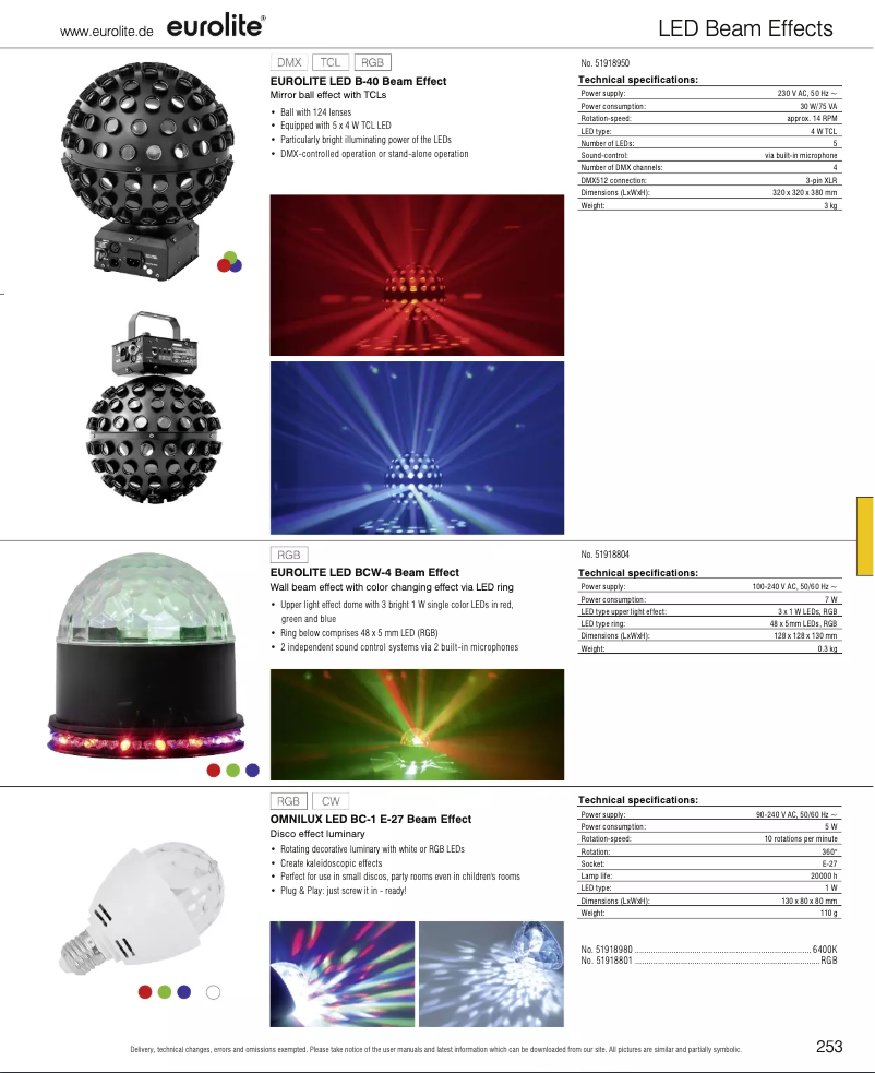 Page 1 de la notice Catalogue Omnilux BC-1