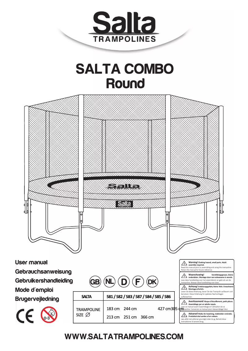 Page n°1 - Manuel utilisateur Salta Combo 305 cm