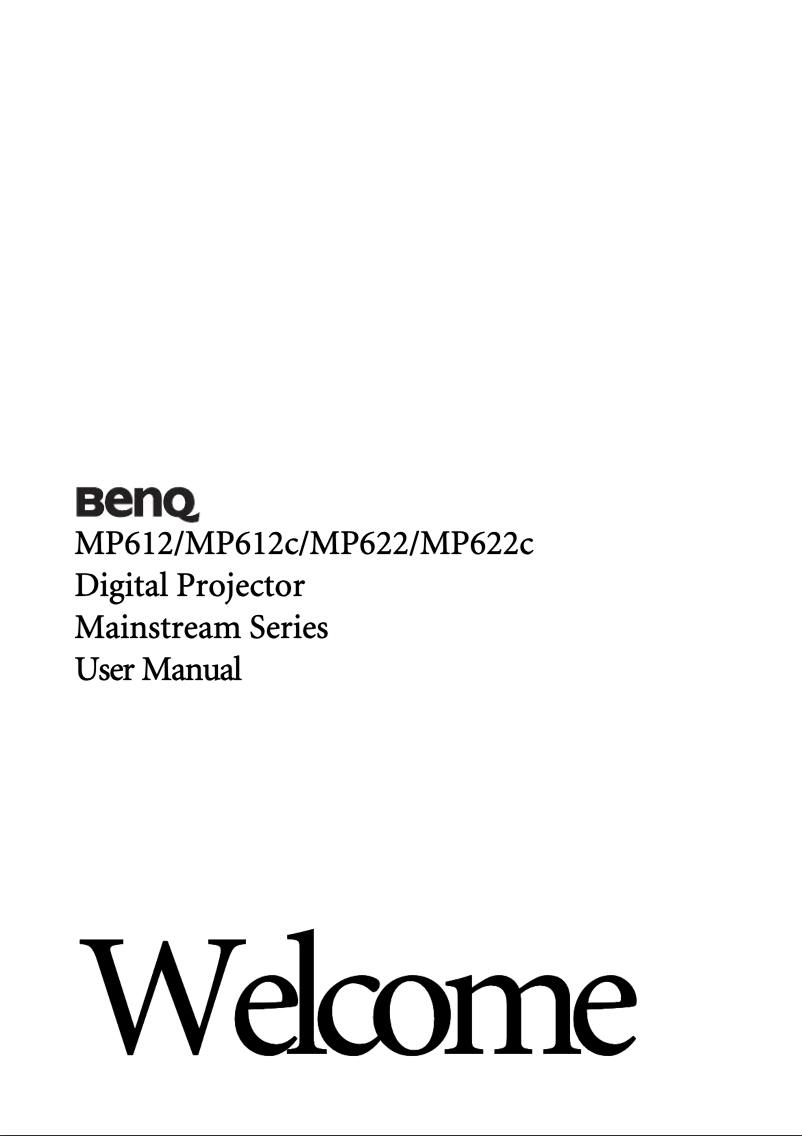 Página 1 del manual Manual de usuario BenQ MP622C