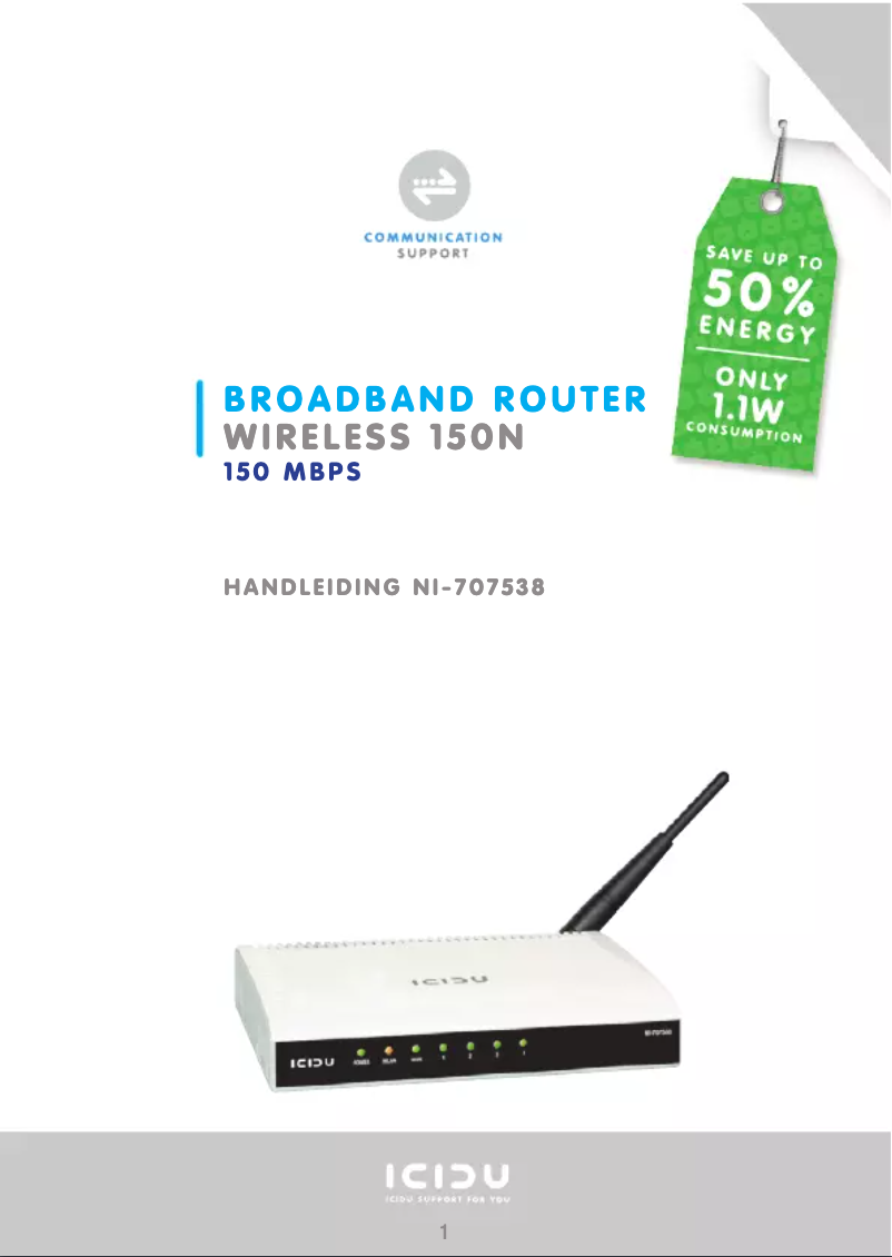 Page 1 de la notice Manuel utilisateur Icidu NI-707538
