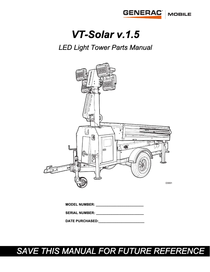 Page n°1 - Manuel utilisateur Generac VT-Solar v.1.5