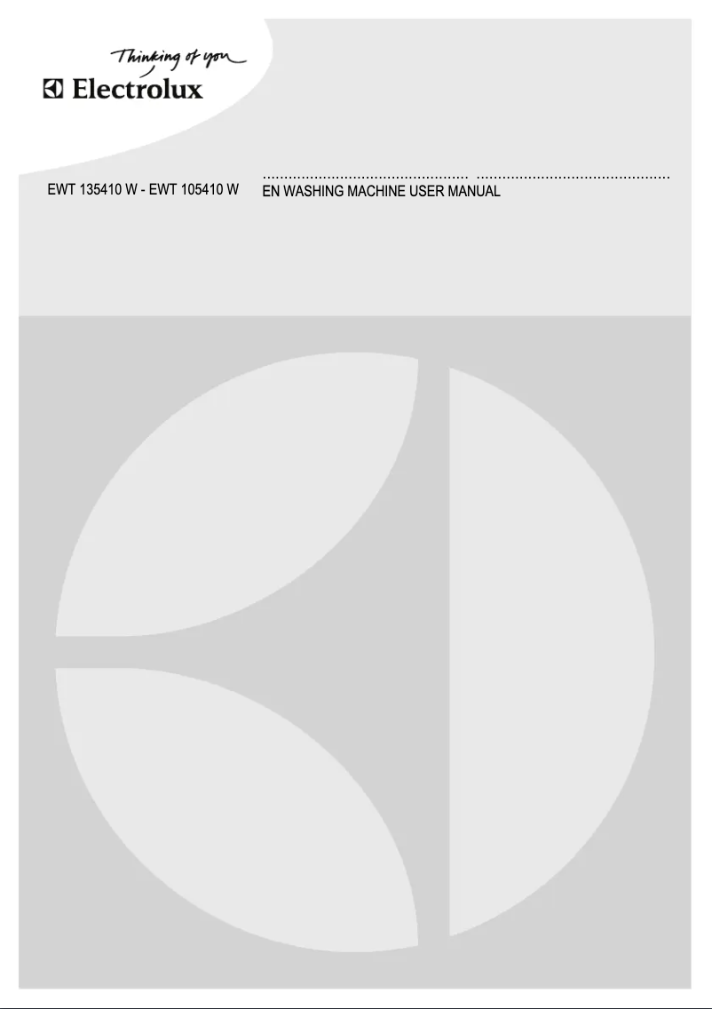 Page n°1 - Manuel utilisateur Electrolux EWT 105410