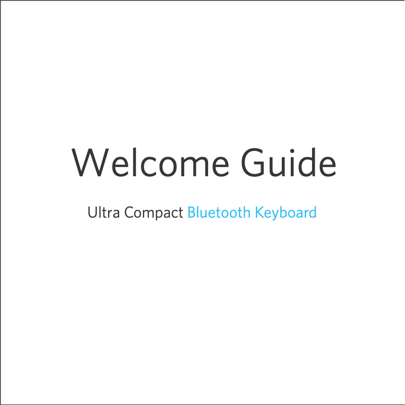 Page 1 de la notice Manuel utilisateur Anker Ultra Compact Bluetooth Keyboard