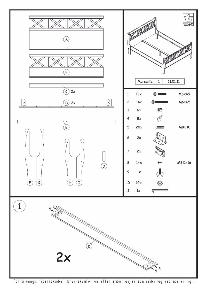 Image de la première page du manuel de l'appareil Marseille