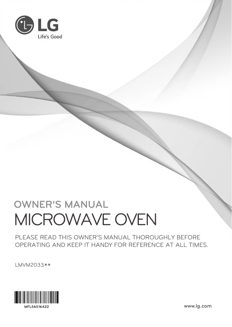 Page n°1 - Manuel utilisateur LG LMVM2033ST