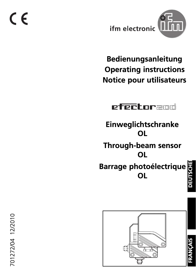 Page n°1 - Manuel utilisateur IFM OL0012