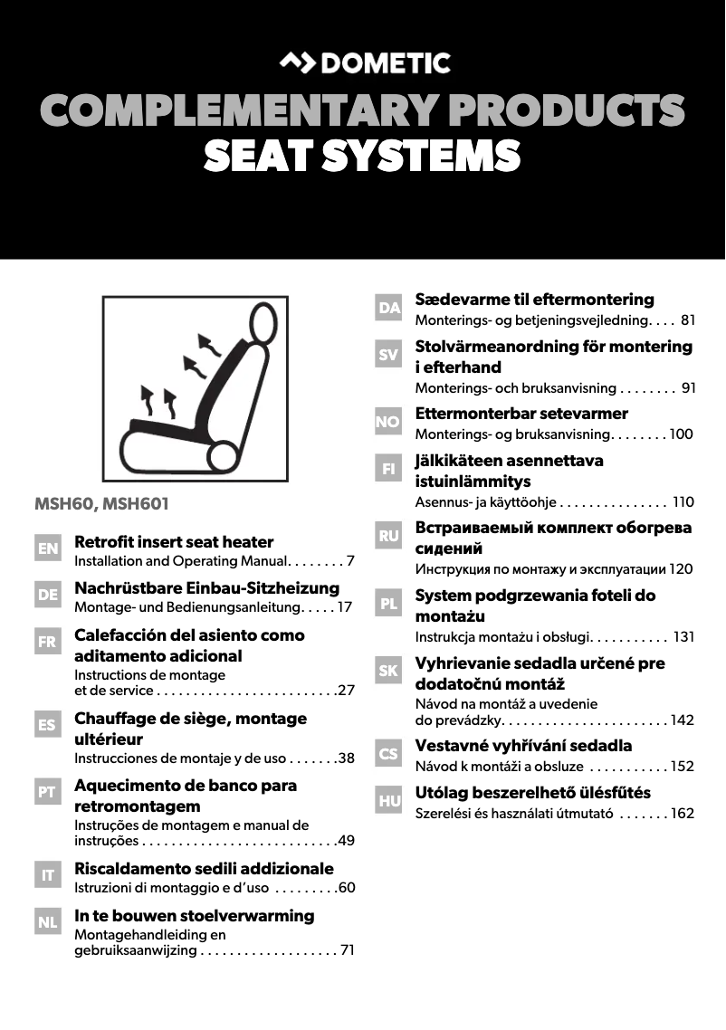 Imagen de la primera página del manual del dispositivo MagicComfort MSH60