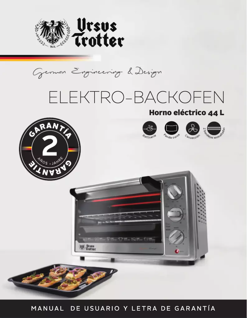 Página 1 del manual Manual de usuario Ursus Trotter UT-BACKOFEN 26