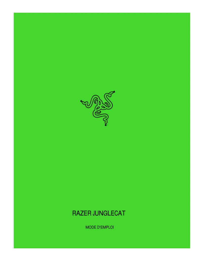 Page 1 de la notice Manuel utilisateur Razer Junglecat