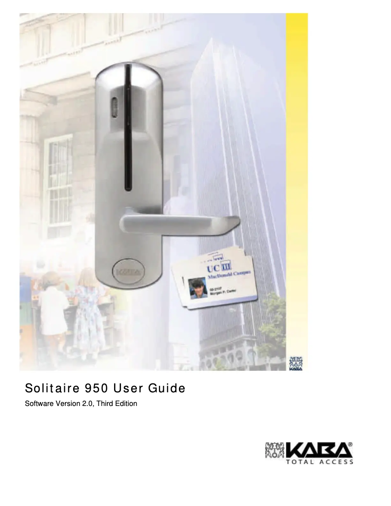 Page 1 de la notice Manuel utilisateur Dormakaba Solitaire 950