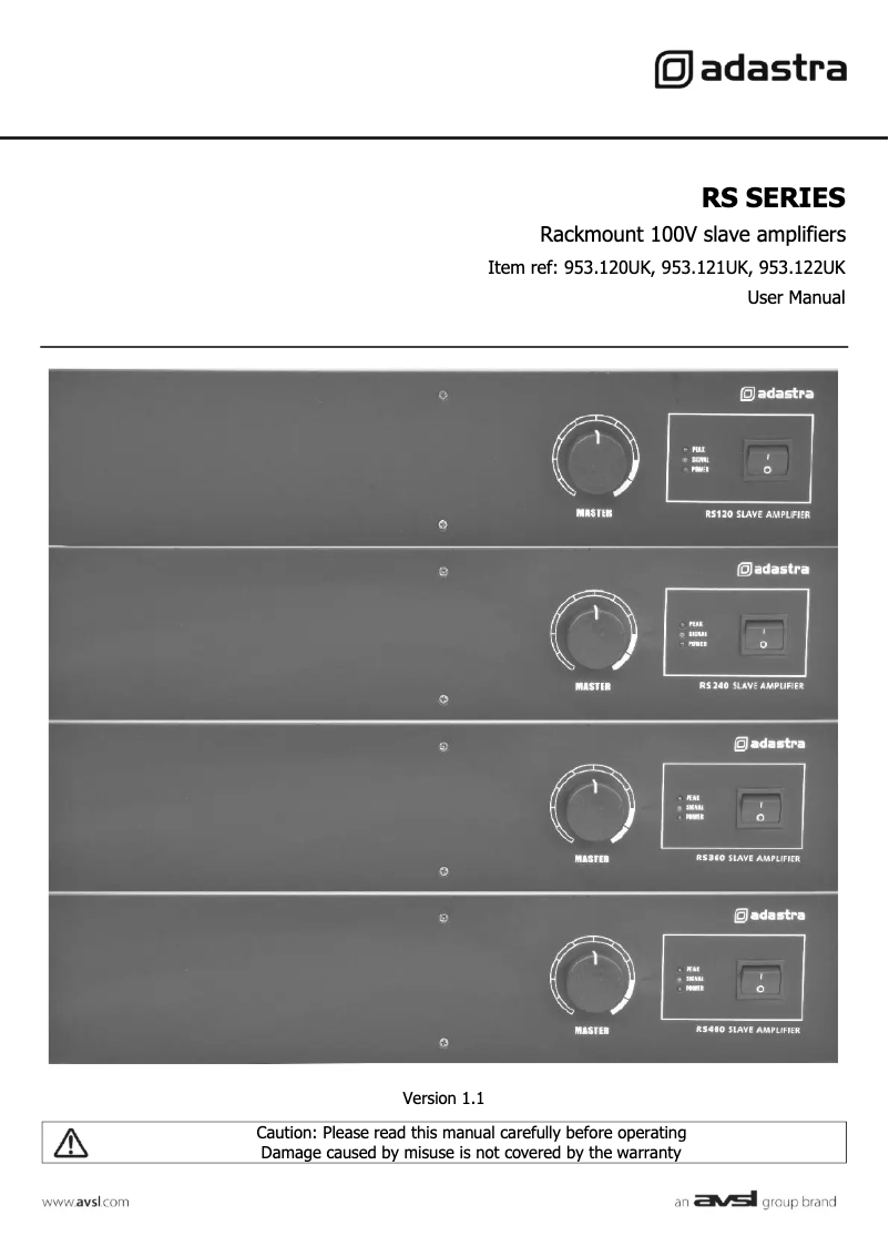 Image de la première page du manuel de l'appareil RS240