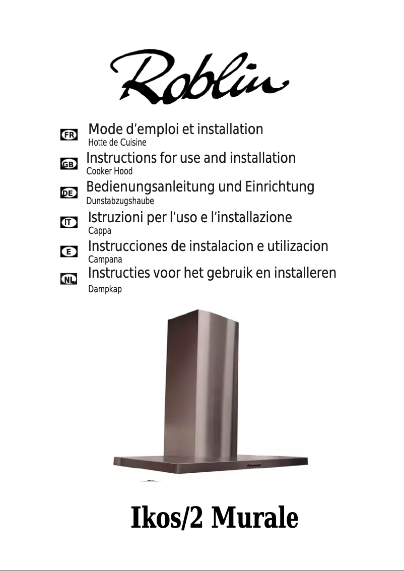 Page n°1 - Manuel utilisateur Roblin Ikos/2 600