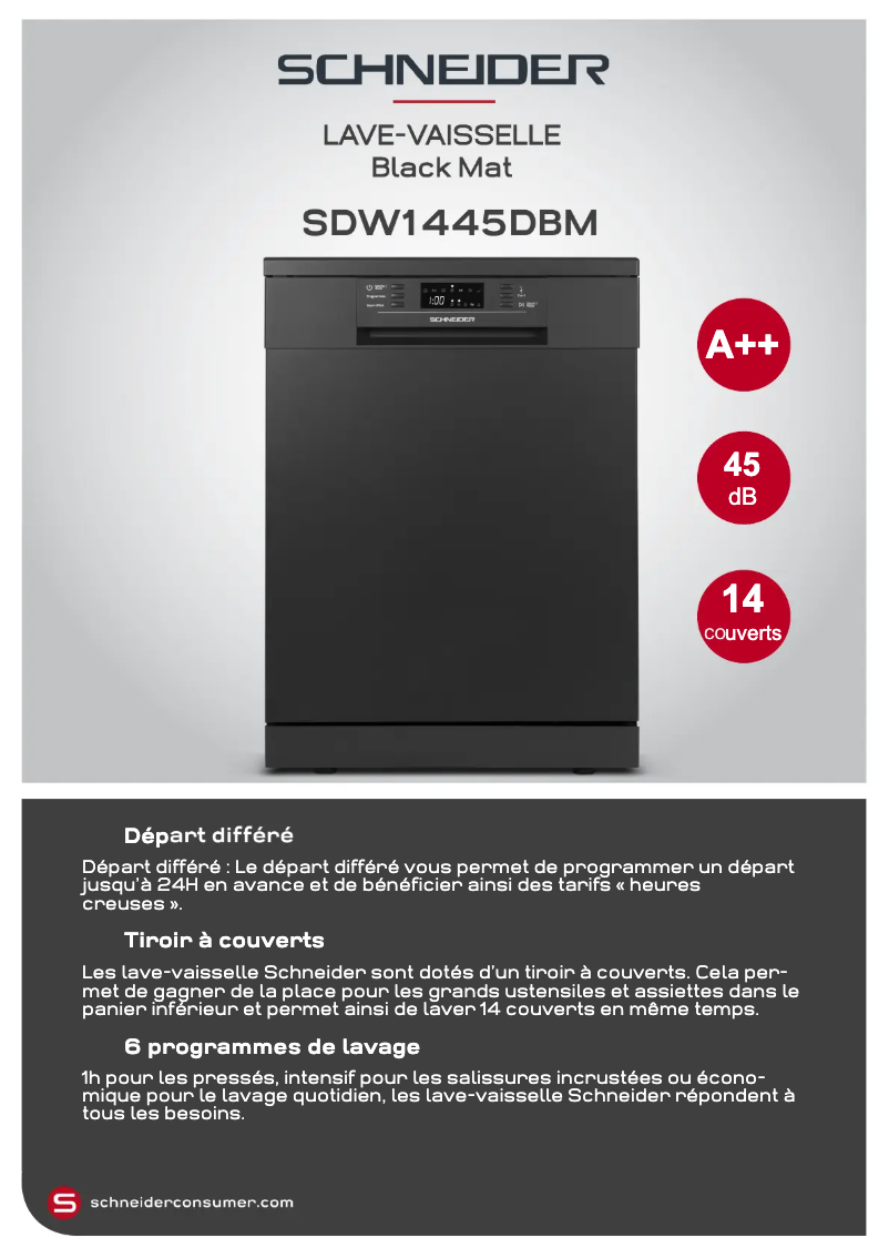 Image de la première page du manuel de l'appareil SDW1445DBM