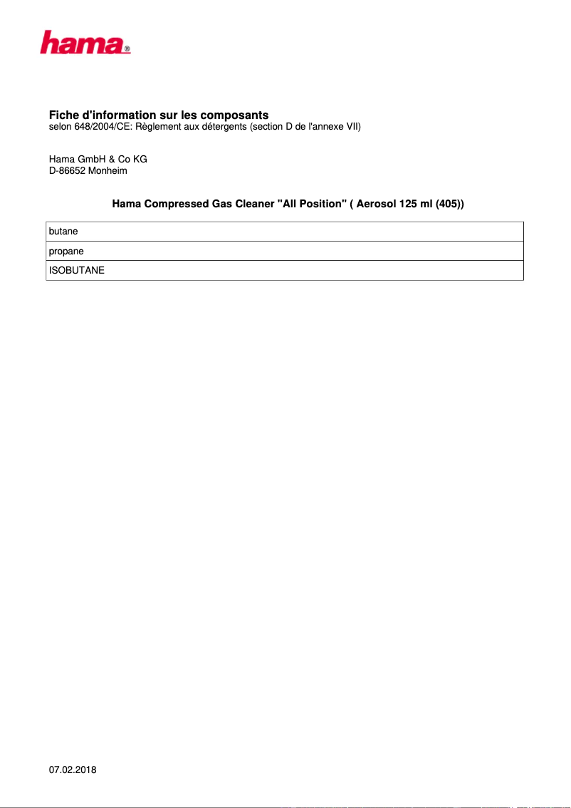 Page 1 de la notice Manuel utilisateur Hama All Position 00113809