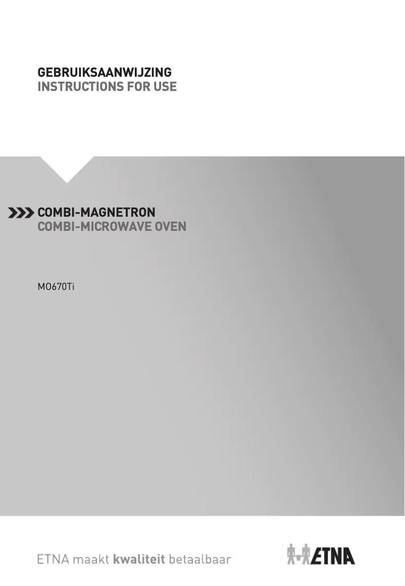 Page n°1 - Manuel utilisateur Etna MO470ZT