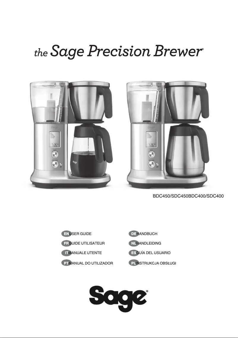 Page n°1 - Manuel utilisateur Breville the Precision Brewer Glass BDC400