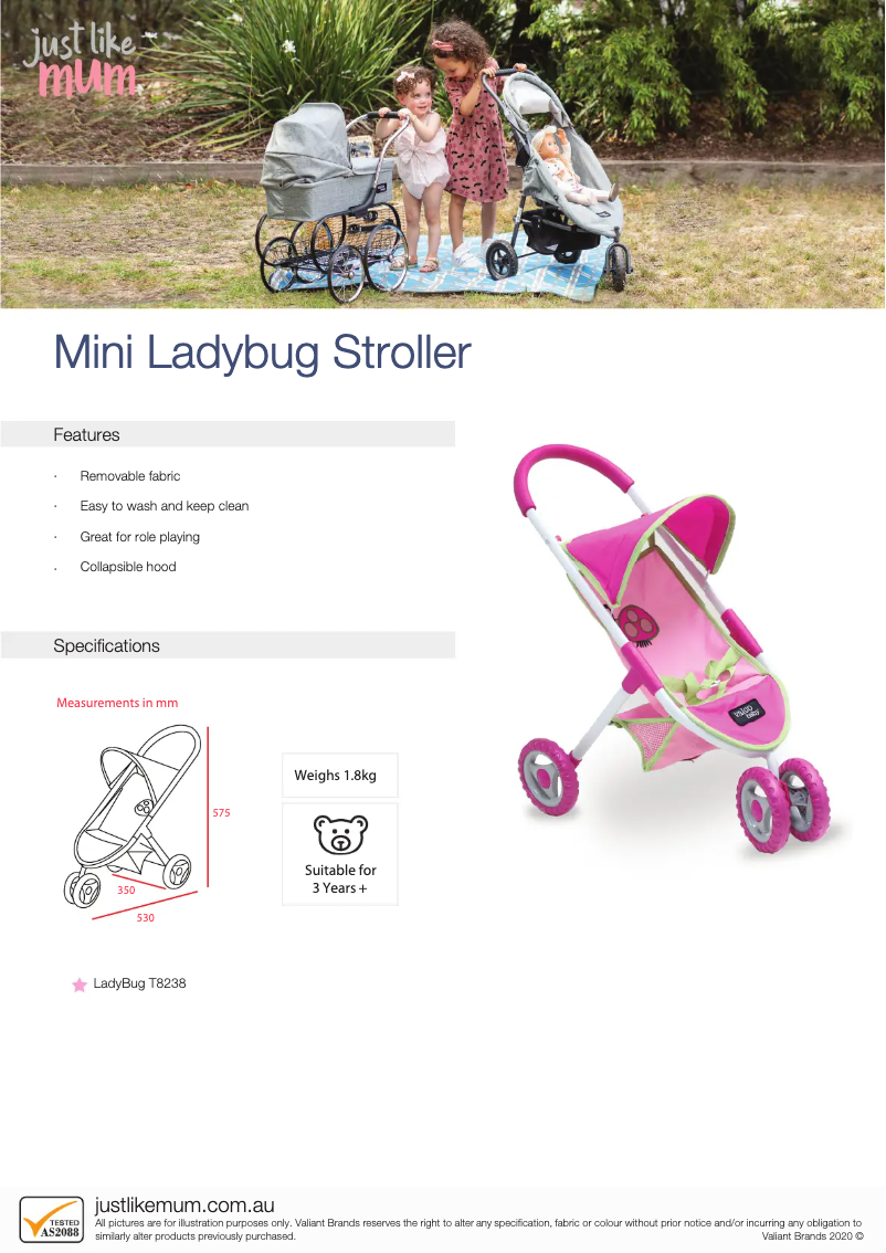 Page 1 de la notice Manuel utilisateur Valco Baby Mini Lady