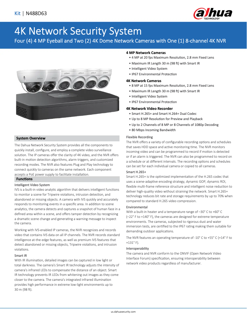 Page 1 de la notice Manuel utilisateur Dahua Technology N488D63