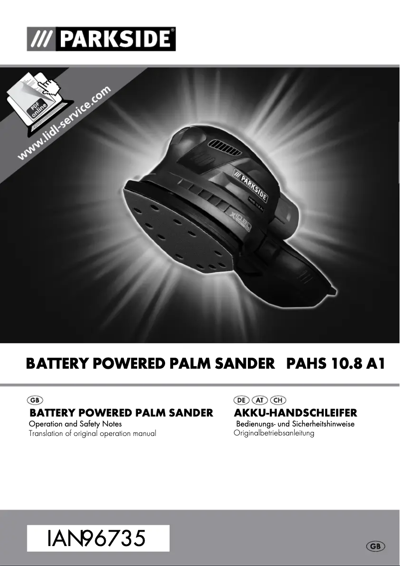 Image de la première page du manuel de l'appareil PAHS 10.8 A1