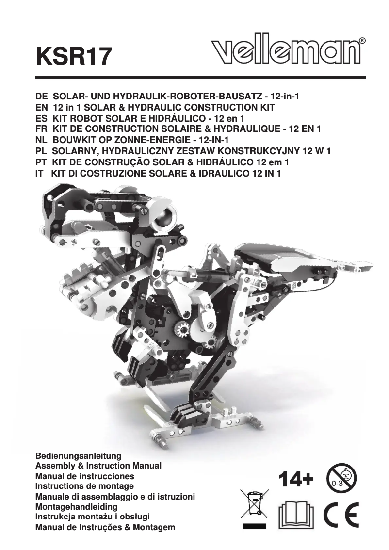 Page 1 de la notice Manuel utilisateur Velleman KSR17