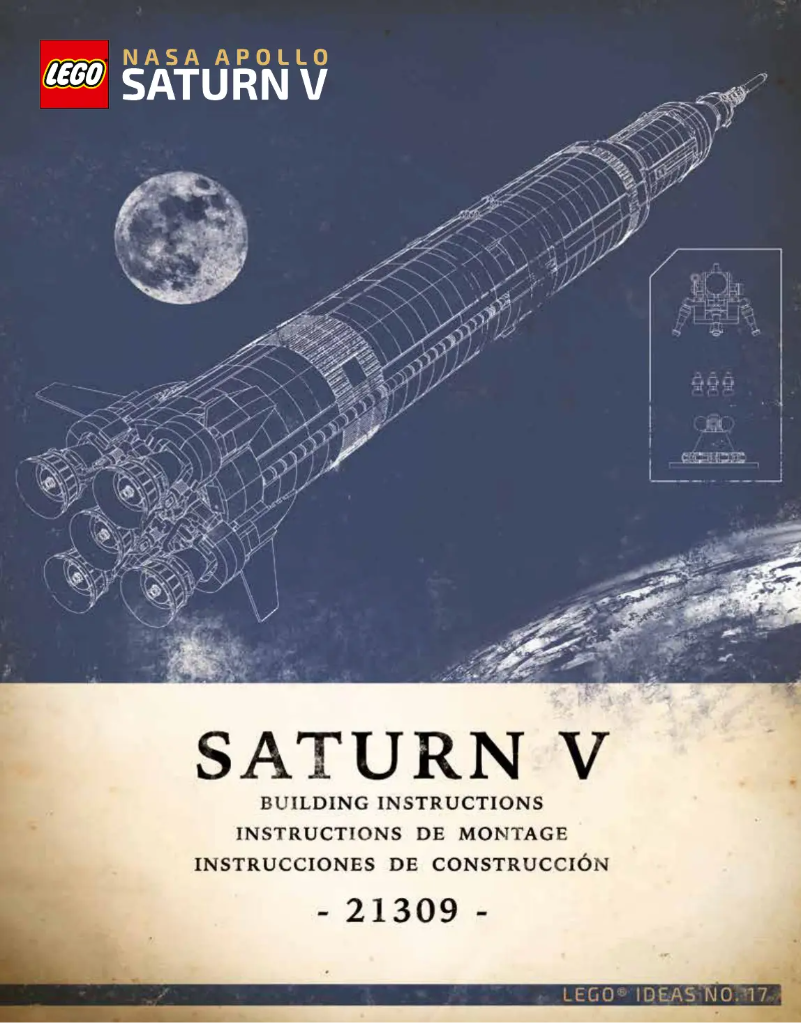 Imagen de la primera página del manual del dispositivo NASA Apollo Saturn V 21309