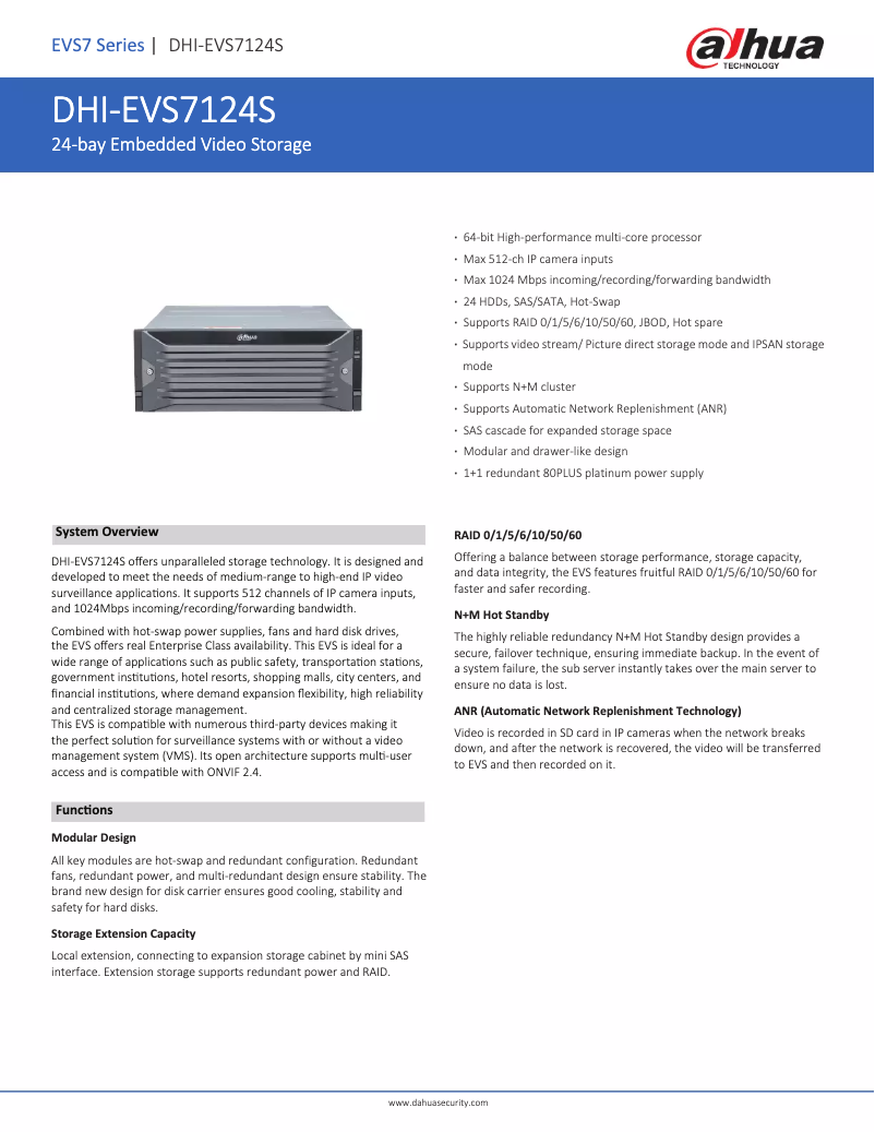 Image de la première page du manuel de l'appareil EVS7124S