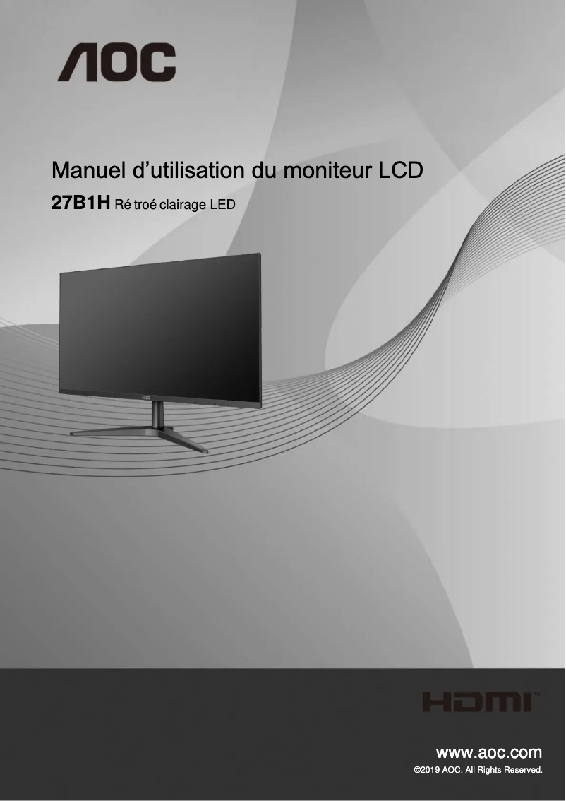 Image de la première page du manuel de l'appareil 27B1H