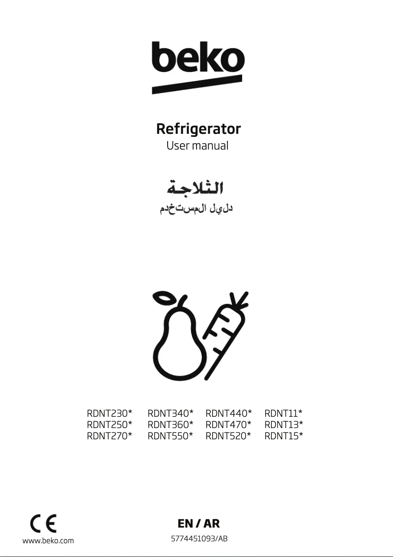 Image de la première page du manuel de l'appareil RDNT550XS