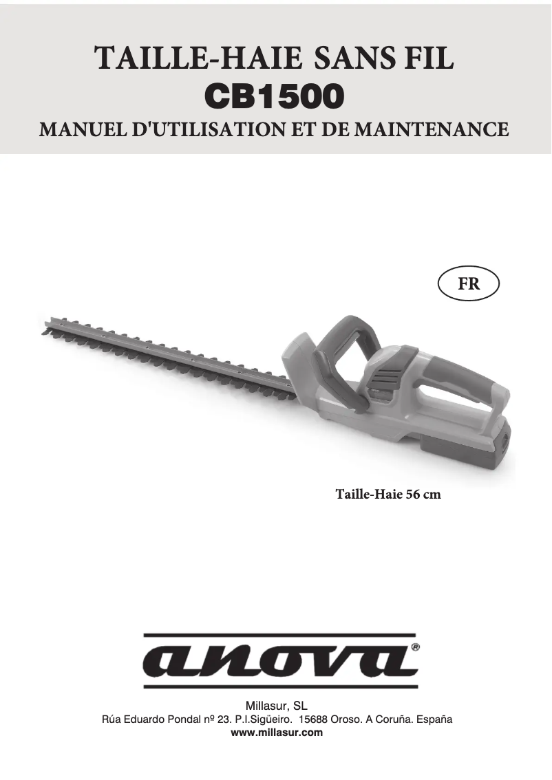 Página 1 del manual Manual de usuario Anova CB1500