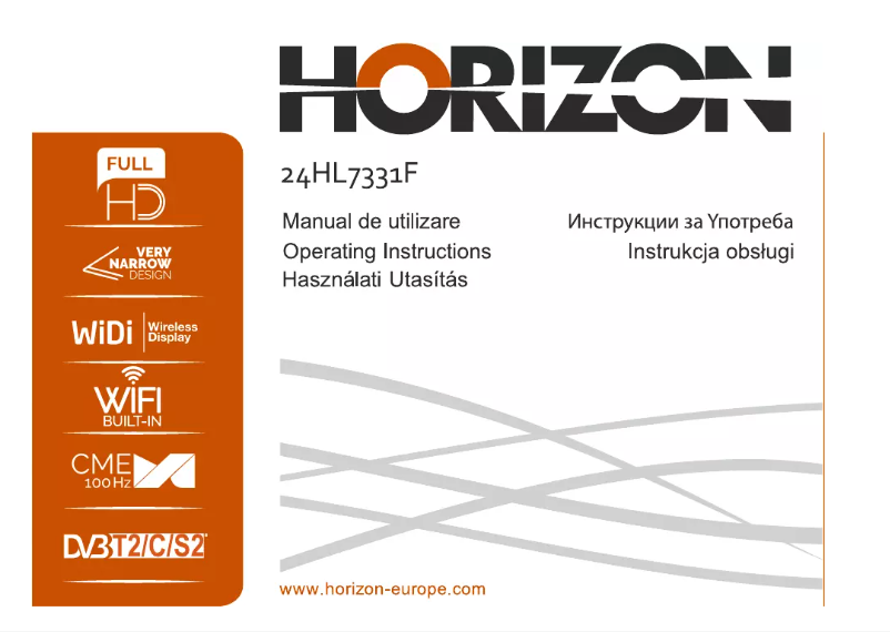 Page n°1 - Manuel utilisateur Horizon 24HL7331F