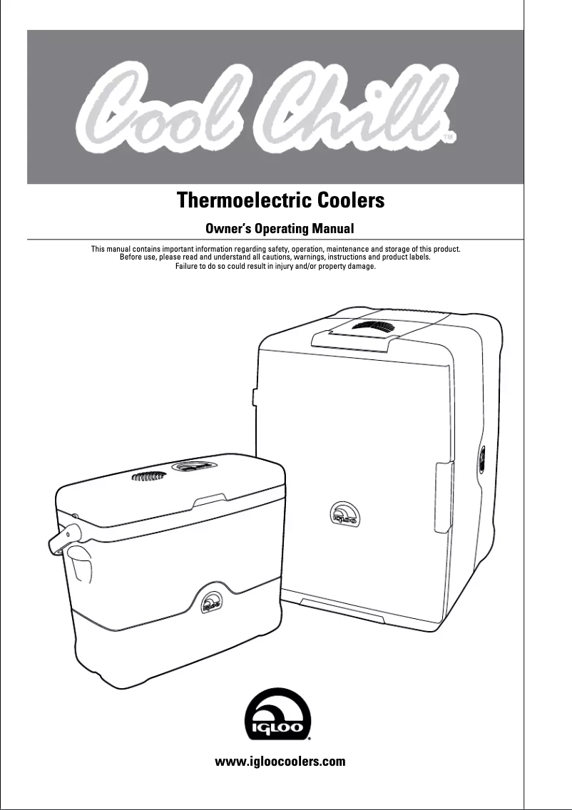 Page 1 de la notice Manuel utilisateur Igloo Cool Chill