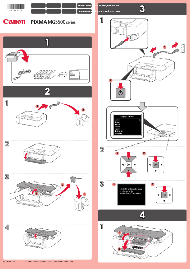 Page 1 de la notice Manuel utilisateur Canon Pixma MG5500