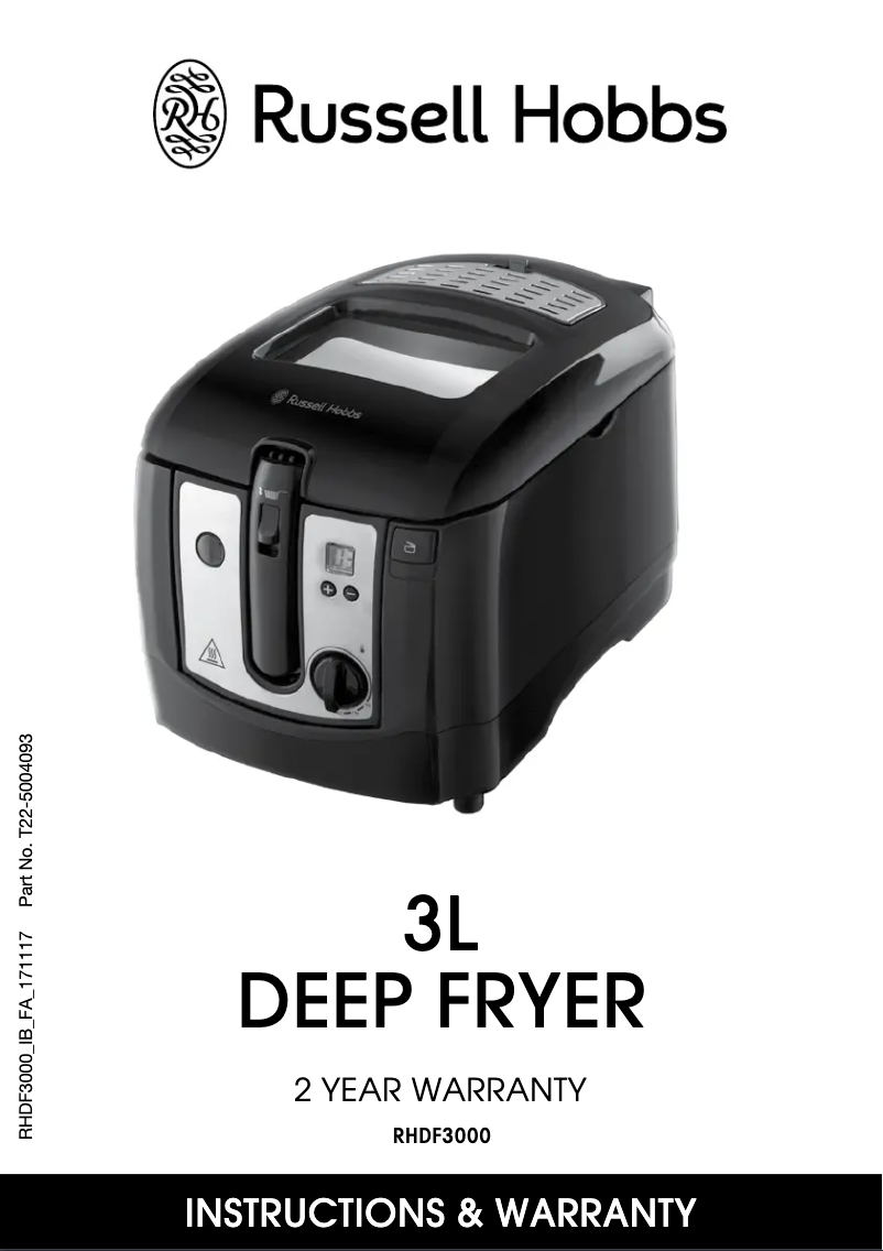 Image de la première page du manuel de l'appareil RHDF3000