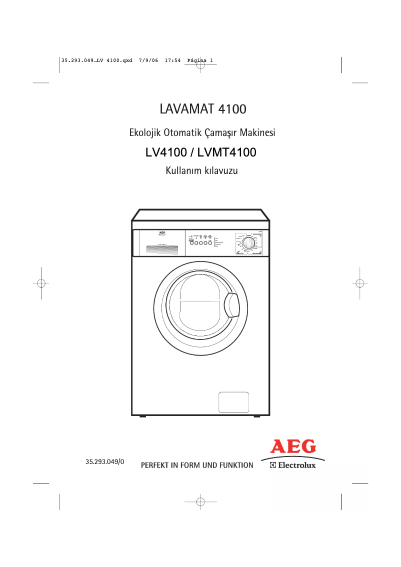 Image de la première page du manuel de l'appareil Lavamat LV4100