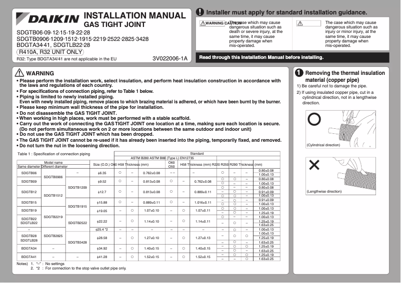 Página 1 del manual Manual de usuario Daikin BDGTA34
