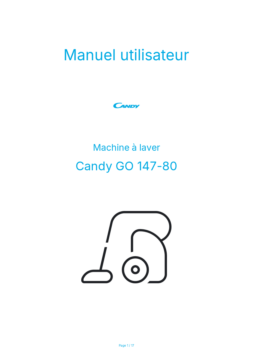 Image de la première page du manuel de l'appareil GO 147-80