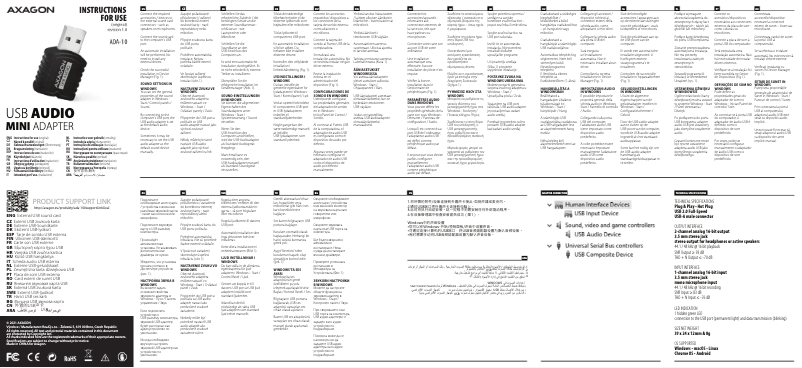 Image de la première page du manuel de l'appareil ADA-10