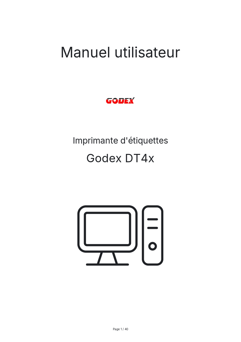 Image de la première page du manuel de l'appareil DT4x