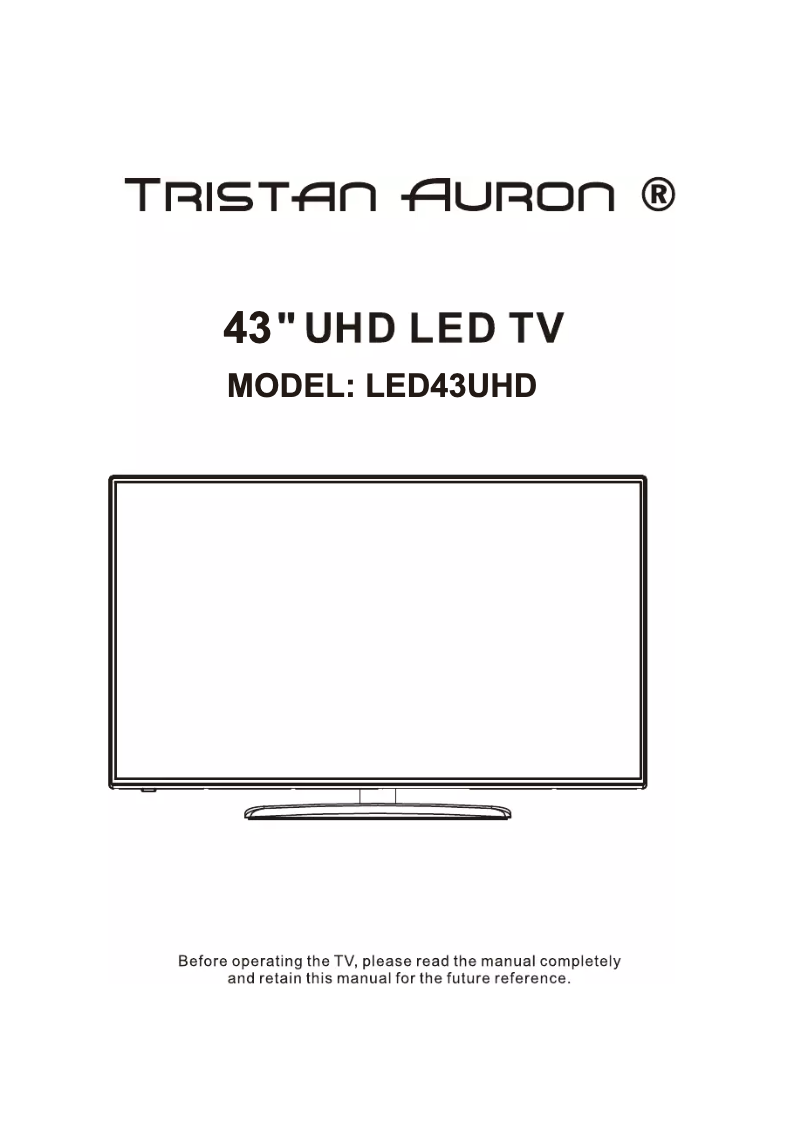 Page 1 de la notice Manuel utilisateur Tristan Auron LED43UltraHD